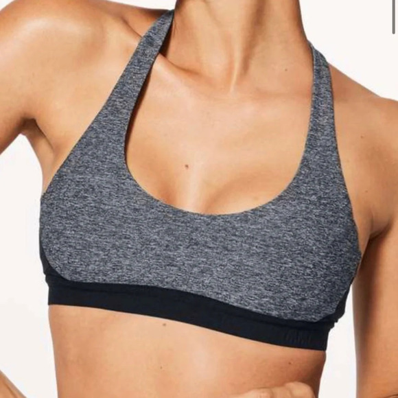 Lululemon Box It Out Brad Gray & Black Size 4 - Picture 1 of 5
